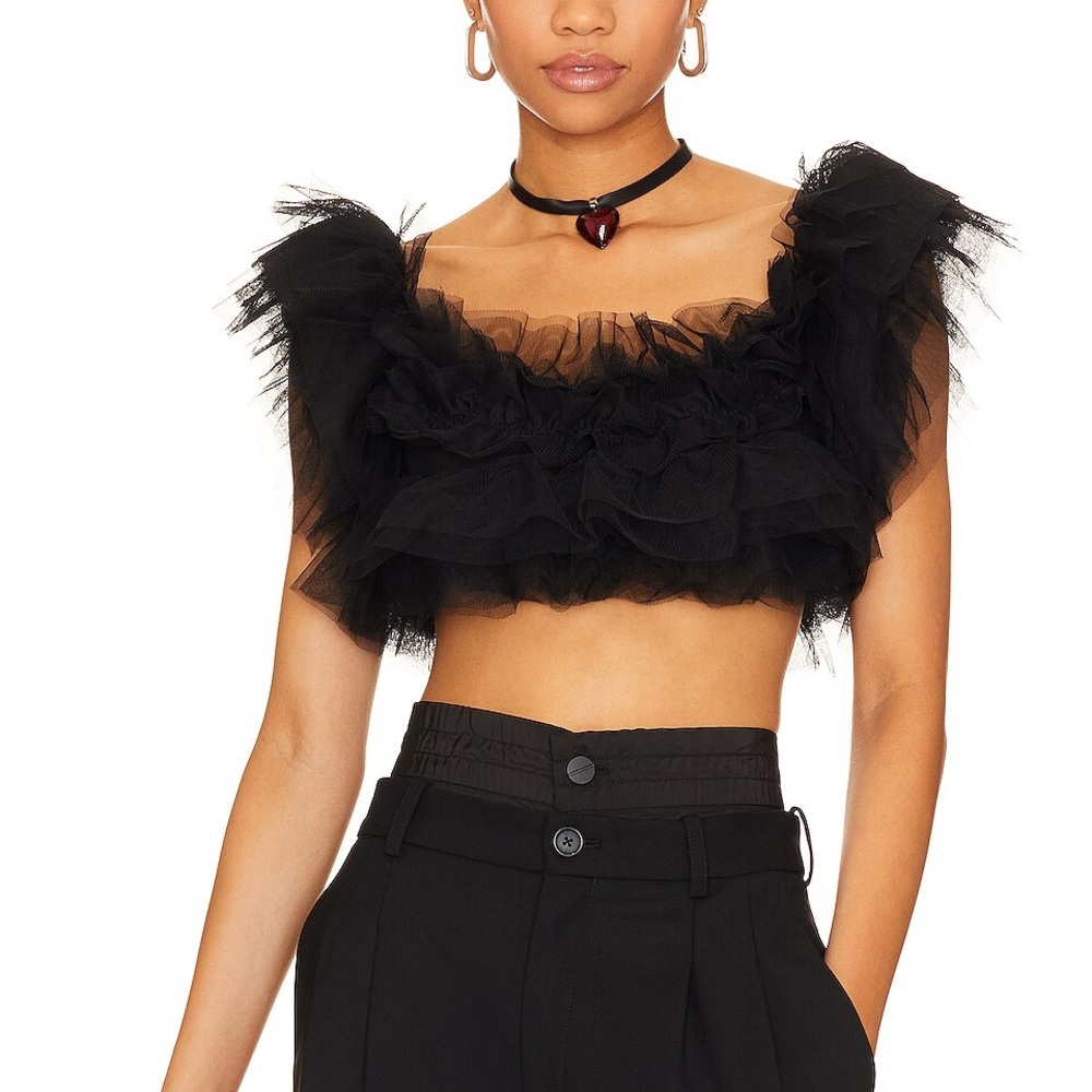FREE PEOPLE Birthday Cake Tulle Top